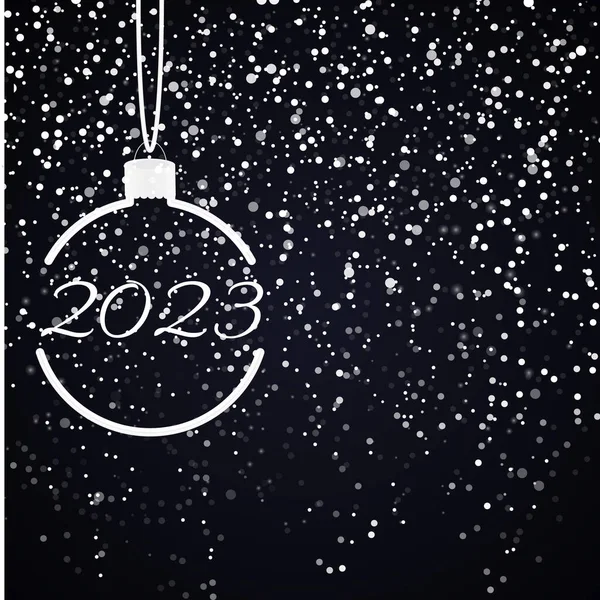 Різдвяний Бал 2023 Новим Роком Вітальна Листівка — стокове фото