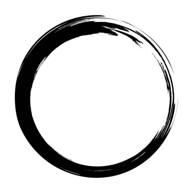 Fırça çemberi grunge çerçevesiyle boyanmış. Sancak, amblem. Logo, simge, etiket ve rozet. Sıkıntı dokusu