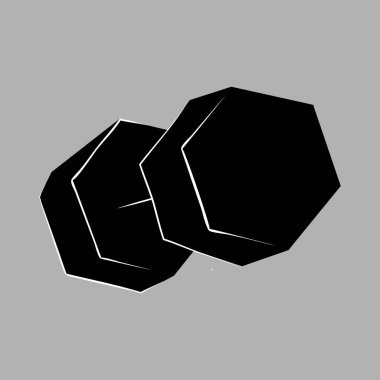 Siluet. Fitness dambılı. Spor. Spor salonu. Pankart, poster, kartpostal, davetiye, kartvizit için tasarım ögesi