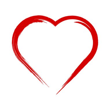 Kart. Romantik aşk ilanı. Sevgililer Günü. Sıkıntılı grunge kalp