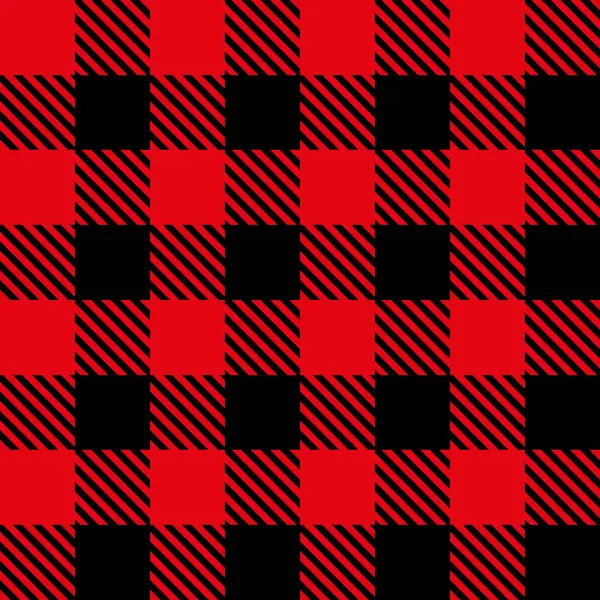 Noel ve yeni yıl ekose kumaşı. Siyah ve kırmızı kafeste İskoç deseni.