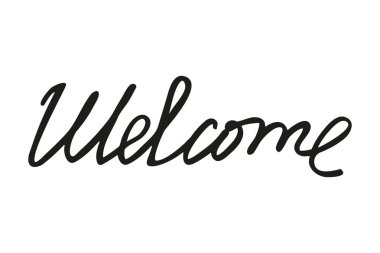 Evlilik metnimize hoş geldiniz. El yazısı, düğün tabelası, hoş geldiniz.,