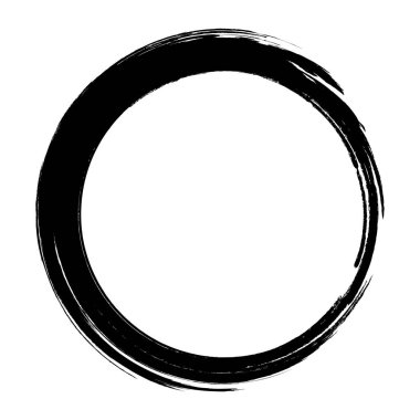 Beyaz arkaplanda grunge çerçevesini çember yap.