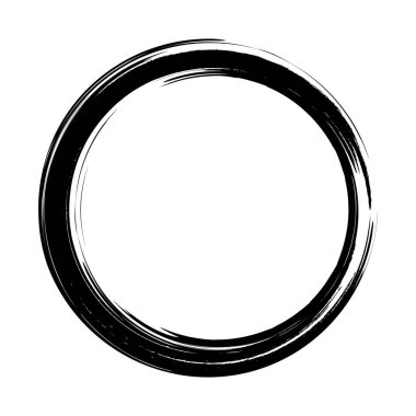 Beyaz arkaplanda grunge çerçevesini çember yap.