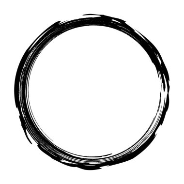 Beyaz arkaplanda grunge çerçevesini çember yap.