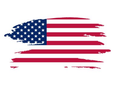 ABD bayrağı grunge tarzı beyaz bir arka plan üzerinde