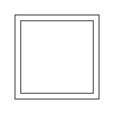 Beyaz arkaplanda gerçekçi çerçeve