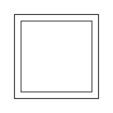 Beyaz arkaplanda gerçekçi çerçeve