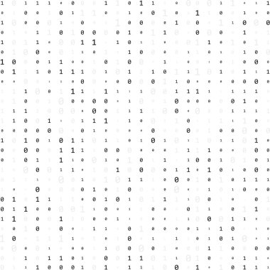 Ekrandaki numaralar. İkili kod akışı. Bilgisayar matrisi. Grafiksel veri, algoritma