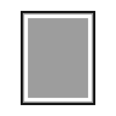 Tasarımın için fotoğraf çerçevesi. Klasik çerçeve. Beyaz bir arkaplanda