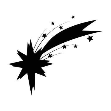 Noel zamanı. Bethlehemlerin Kayan Yıldızı. Beyaz bir arka planda. Tasarımın için.