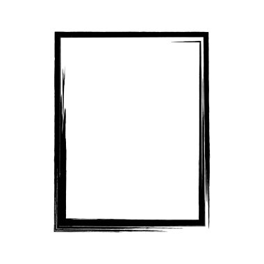 Grunge fırça çerçevesi. Cadılar Bayramı teması. Beyaz bir arkaplanda