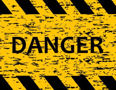 Tehlike artıyor. Şerit, siyah ve koruyucu sarıdır. Dikkat ve uyarı. Dur! Geçme!