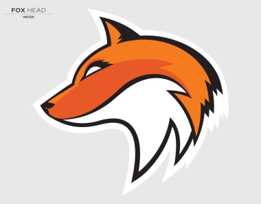 Fox head graphic, vector illustration