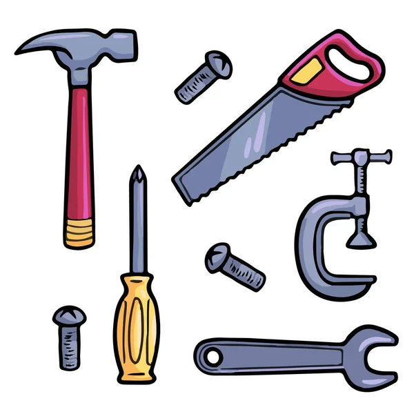 Cartoon Toolbox Ausrüstung Illustration — Stockvektor