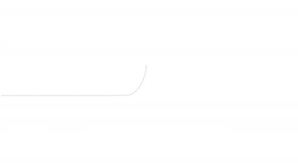 Анімовані Однією Лінією Намальовані Фрази Дякую Ізольовані Білому Лінії Художньої — стокове відео