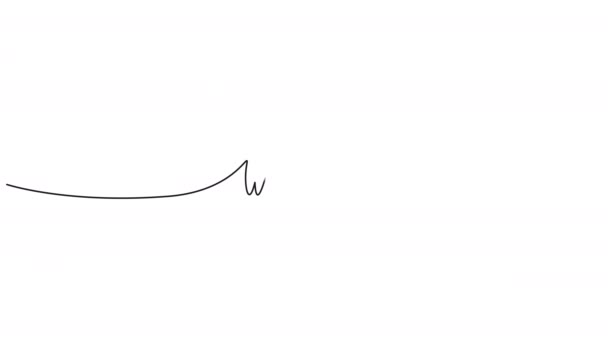 Κινούμενη Χειρόγραφη Συνεχής Λέξη Γραμμή Wanderlust Απομονώνονται Λευκό Animation Γραμμή — Αρχείο Βίντεο