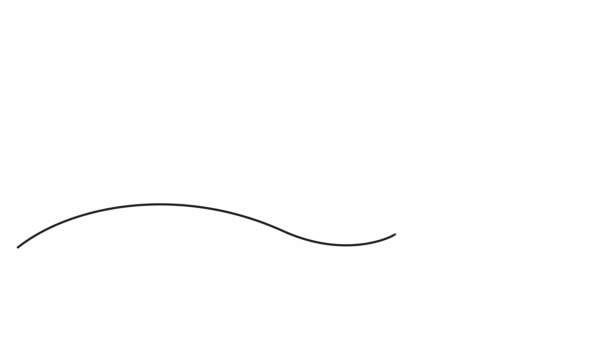 Анимированный Непрерывный Однострочный Рисунок Речевого Пузыря Кавычками Линейная Анимация — стоковое видео