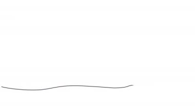 animated continuous single line drawing of easter bunny with decorated egg, line art animation