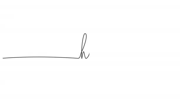 Animated Continuous Single Line Drawing Text Happy Easter Line Art — Vídeos de Stock