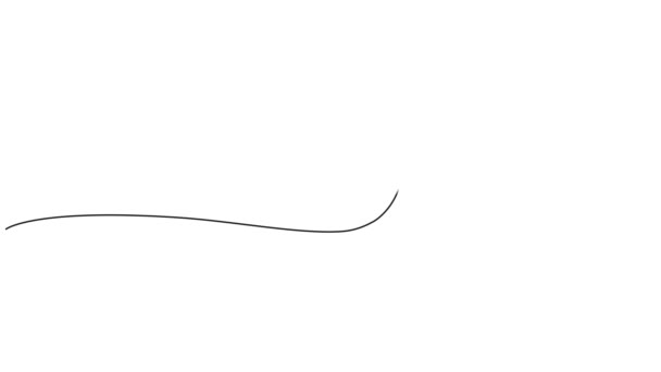 Animated Continuous Single Line Hand Drawn Words Thank You Line — Video Stock