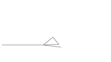 animated continuous single line drawing of abstract origami swan, line art animation
