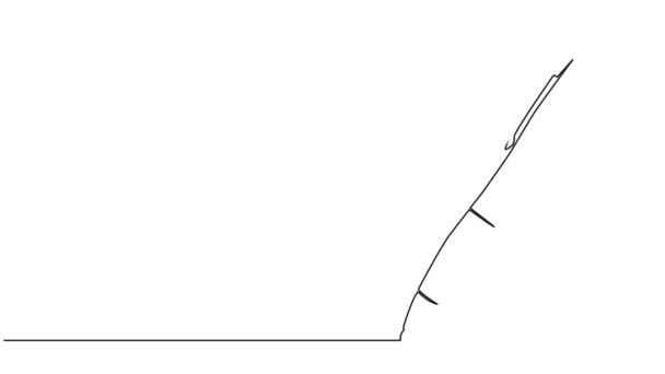 Animated Single Line Drawing Ballpoint Pen Line Art Animation — Stock Video