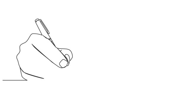 用圆珠笔 线条艺术动画制作的连续单行手绘动画 — 图库视频影像