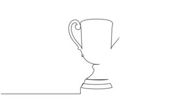 animasyon, kupa, çizgi sanat animasyonu sürekli tek çizgi çizimi