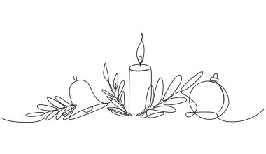 Yılbaşı süslemeleri, noel süslemeleri ve sanat vektörü çizimlerinin aralıksız çizimi