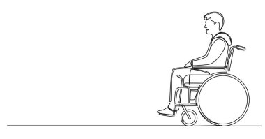 Tekerlekli sandalyedeki genç adamın durmaksızın çizdiği çizgiler.