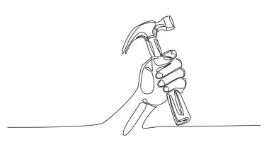 El ele tutuşmanın kesintisiz tek çizgi çizimi, çizgi sanat vektörü illüstrasyonu