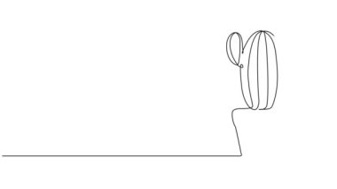 Kaktüs saksısı çizimleri, çizgi sanatı animasyonları