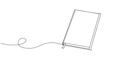 Kapalı günlük ya da kalem, satır sanatı animasyonunun sürekli tek satır çizimi