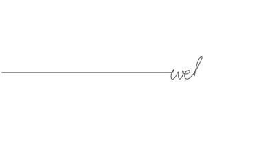 Animasyon aralıksız kelime çizimi hoş geldiniz çizgi sanat animasyonu