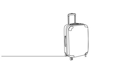 bavul, bavul ve seyahat çantası çizimleri, çizgi sanatı animasyonu