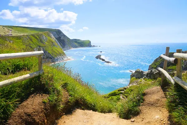 Stock image Beautiful Dorset coast view towards the Man o' War Cove, England, UK