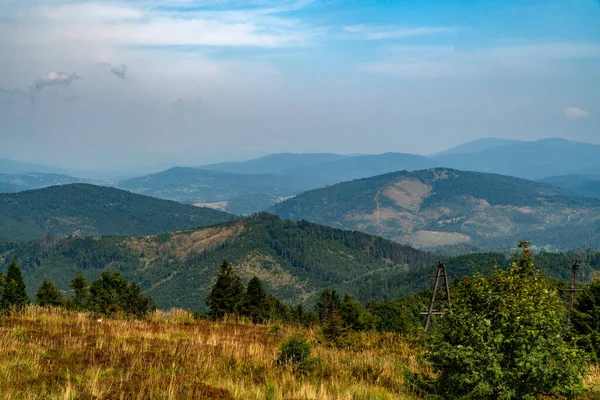 Tourist Trail Beskids Mountains Stock Picture