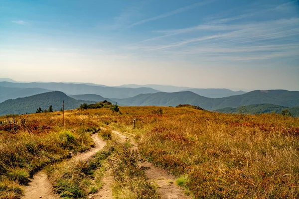 stock image A mountain range in the Bieszczady Mountains in the area of Tarnica, Halicz and Rozsypaniec.