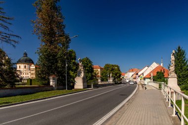 Jaromerice nad Rokytnou CZECH REPUBLIC - Eylül 06.2023 Barok ve Rönesans Şatosu.