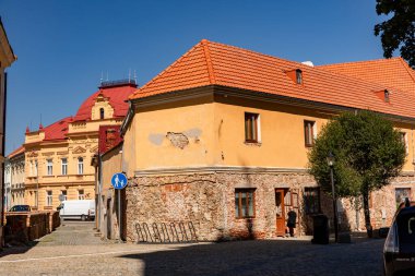 Jaromerice nad Rokytnou CZECH REPUBLIC - Eylül 06.2023 - Jaromerice nad Rokytnou 'daki tarihi binalar