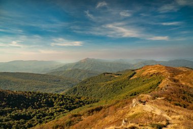 Autumn mountain landscape. Bieszczady Mountains, Poland. clipart