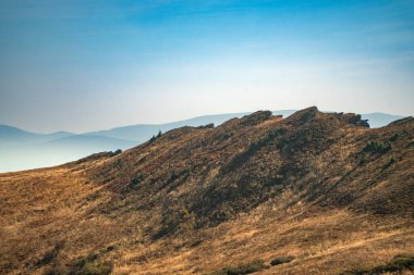 Autumn mountain landscape. Bieszczady Mountains, Poland. clipart