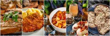 çeşitli yemekler kolaj.