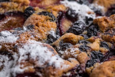 Maya kek Erik ve yaban mersini bir kalıp. Küçük alan derinliği.