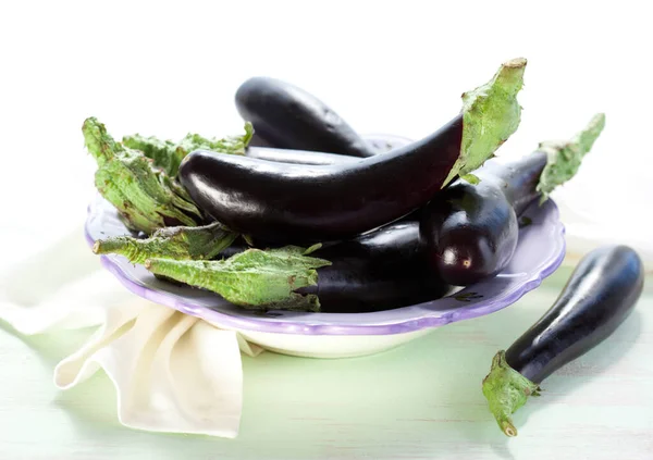Fresh Eggplant Plate — Stock Photo, Image