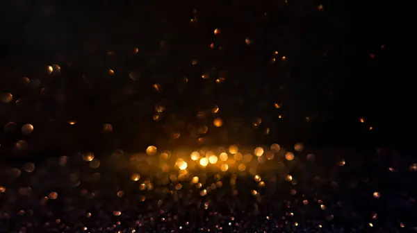 Теплые Золотистые Боке Огни Освещают Темный Фон Создавая Абстрактный Рисунок Лицензионные Стоковые Фото