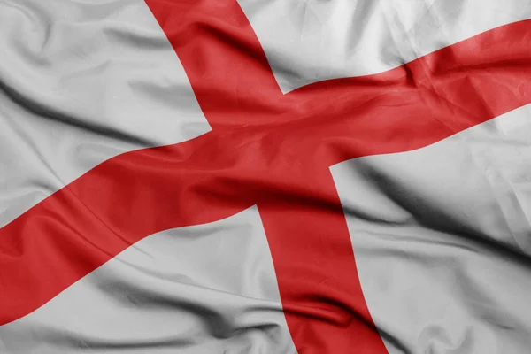 Waving Colorful National Flag England Macro Shot Illustration — Stock Photo, Image