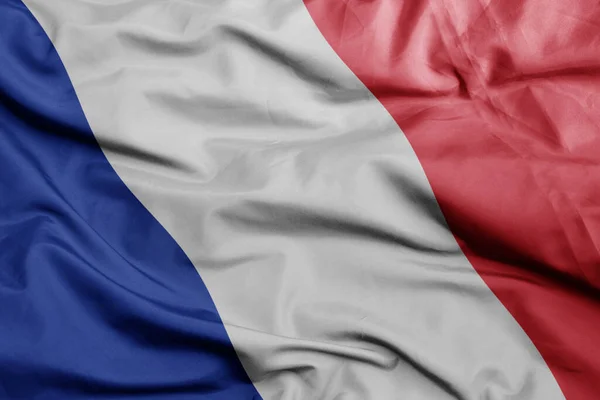 Viftar Färgglada Nationella Flagga France Makro Skott Illustration — Stockfoto