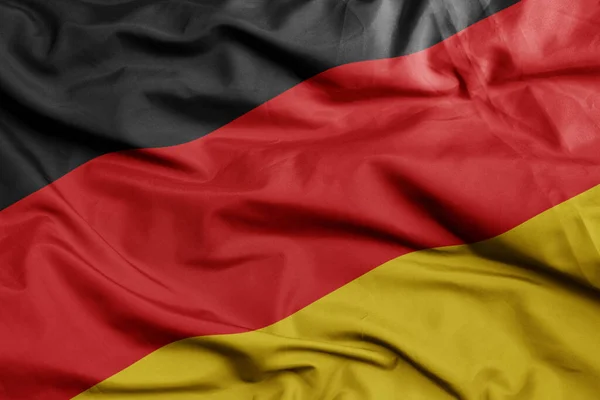 Alman Makro Çekiminin Renkli Ulusal Bayrağını Sallıyordu Illüstrasyon — Stok fotoğraf